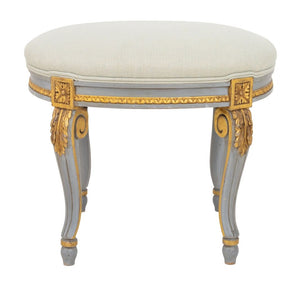 Louis XVI Style Painted Oval Foot Stool (9801714303283)