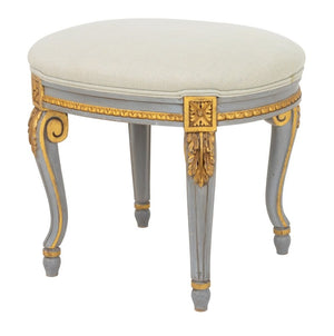 Louis XVI Style Painted Oval Foot Stool (9801714303283)