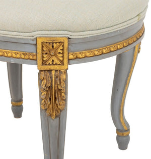 Louis XVI Style Painted Oval Foot Stool (9801714303283)