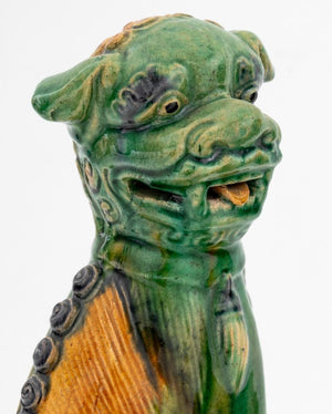 Chinese Sancai Glazed Foo Dog Bookends, Pair (9807437889843)