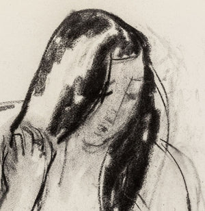 Manfred Schwartz Standing Nude Woman Charcoal (9769255600435)