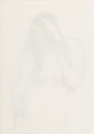 Manfred Schwartz Standing Nude Woman Charcoal (9769255600435)