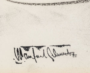 Manfred Schwartz Seated Nude Woman Charcoal (9769268216115)