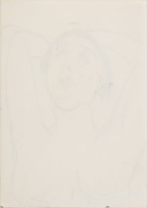Manfred Schwartz Female Nude Charcoal on Paper (9769270477107)