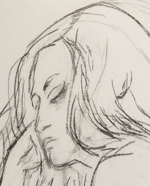 Manfred Schwartz Resting Nude Woman Charcoal (9769272475955)