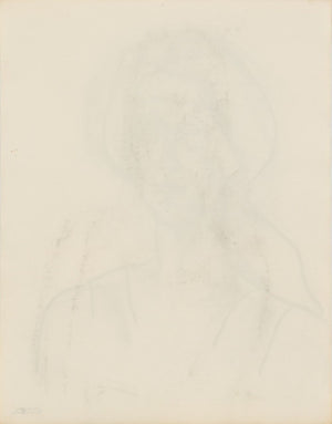 Manfred Schwartz Portrait of a Woman Charcoal (9769277718835)