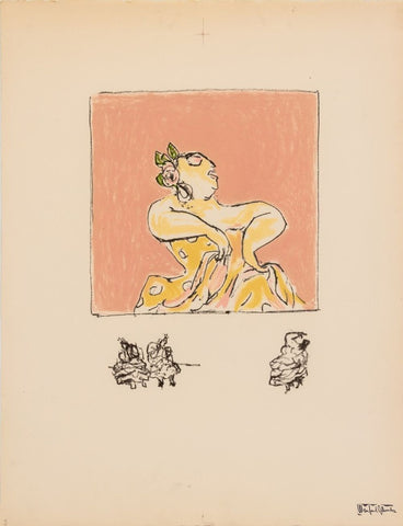 Manfred Schwartz Flamenco Dancer Lithograph
