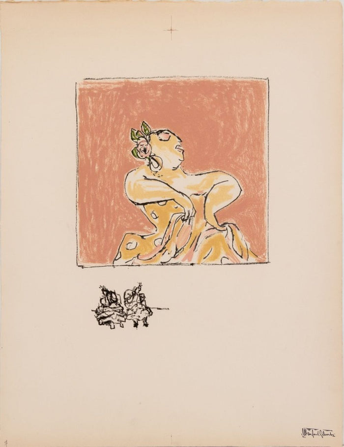 Manfred Schwartz Flamenco Dancer Lithograph
