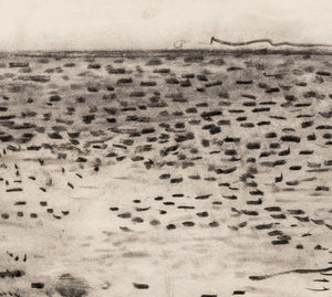 Manfred Schwartz Beach Seascape Charcoal on Paper (9759863636275)