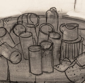 Manfred Schwartz Still Life of Bar Table Charcoal (9772714623283)