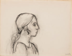 Manfred Schwartz Portrait of a Woman Charcoal (9773584449843)