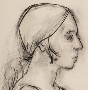 Manfred Schwartz Portrait of a Woman Charcoal (9773584449843)