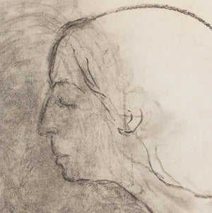 Manfred Schwartz Portrait of a Woman Charcoal (9759914164531)