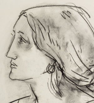 Manfred Schwartz Portrait of a Woman Charcoal (9772729532723)