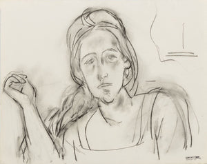 Manfred Schwartz Portrait of a Woman Charcoal (9772743164211)
