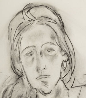 Manfred Schwartz Portrait of a Woman Charcoal (9772743164211)