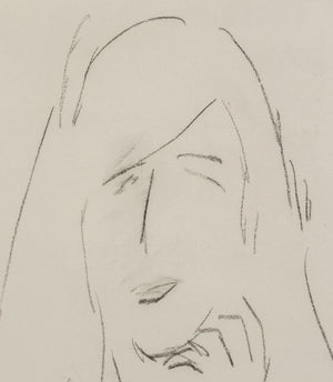 Manfred Schwartz Portrait of a Woman Charcoal (9772767412531)
