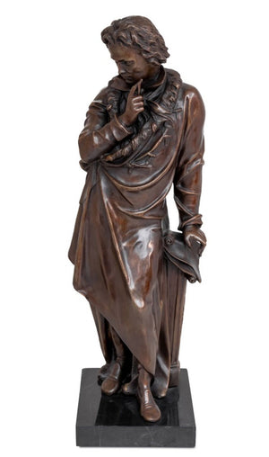 Figure of Beethoven Patinated Bronze Sculpture (9803003986227)