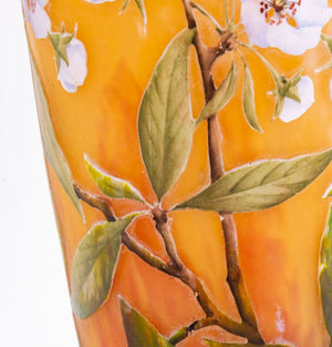 Daum Nancy Cameo and Enameled Art Glass Vase (9898326163763)