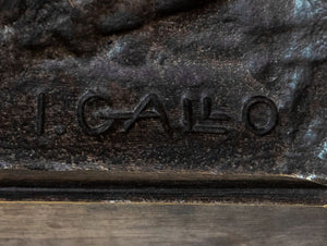 Ignacio Gallo "Woman and Greyhound" Bronze (9775734260019)