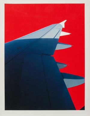 Anne Sager Airplane Wing on Red Chromogenic Print (9770052976947)