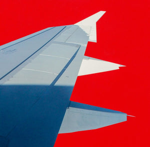 Anne Sager Airplane Wing on Red Chromogenic Print (9770052976947)