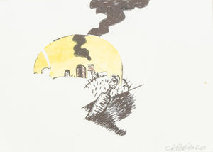 Domenick Capobianco Smoking Man Mix Media Collage (9792611287347)