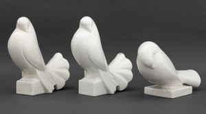 Jacques Adnet Porcelain Dove Sculptures, 3 (9884028698931)