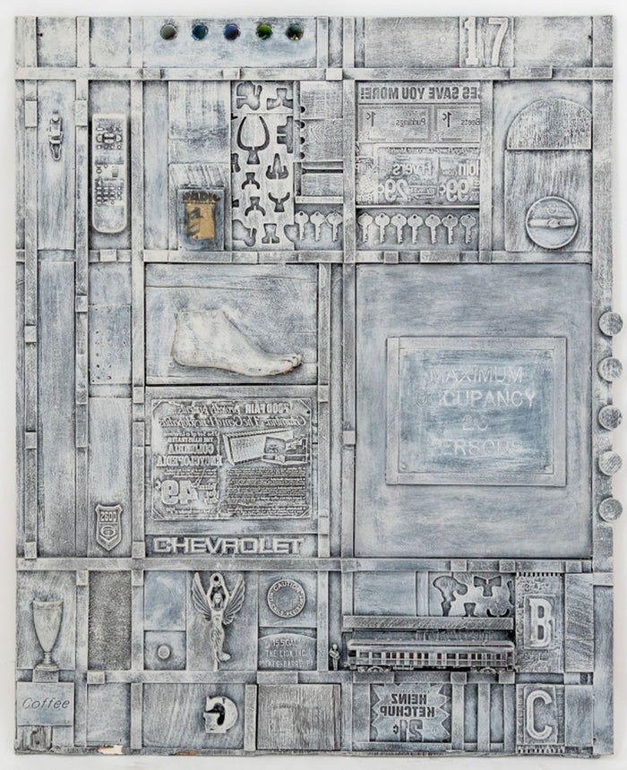 Bill Clark Found Object Assemblage on Board