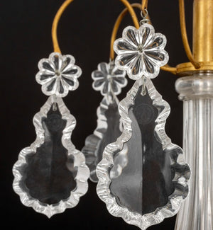 Italian Gilt Metal Cut Glass Six-Light Chandelier (9883971060019)