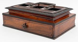 Regency Silver Mounted Yew Inkstand, 1816 (9883831402803)