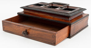Regency Silver Mounted Yew Inkstand, 1816 (9883831402803)