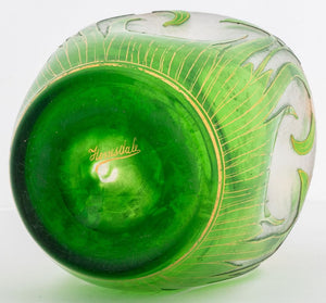 Honesdale Green Cameo Glass Vase, ca. 1900 (9806478737715)