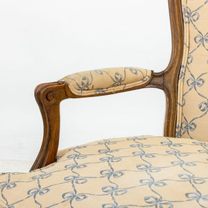 Louis XVI Style Walnut Fauteuils, Pair (9887533990195)