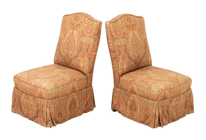 French Style Upholstered Slipper Chairs