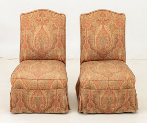 French Style Upholstered Slipper Chairs (9887550439731)