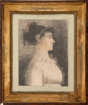 English School Portrait of a Woman Charcoal (9887588254003)
