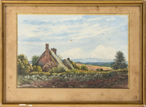 British School Rural Landscape Watercolor, 19th C. (9887599526195)