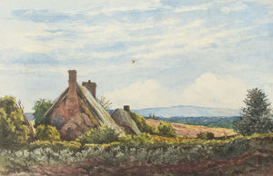 British School Rural Landscape Watercolor, 19th C. (9887599526195)