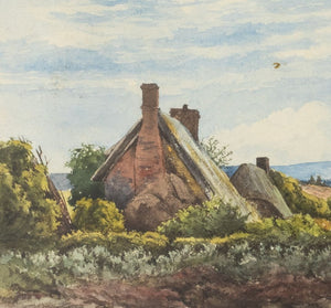 British School Rural Landscape Watercolor, 19th C. (9887599526195)
