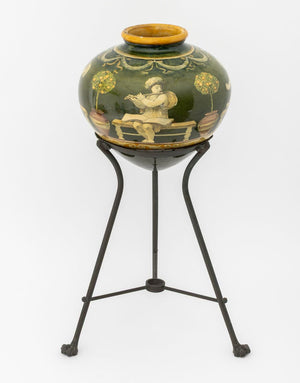 Italian Neoclassical Style Glazed Ceramic Vase (9887612174643)