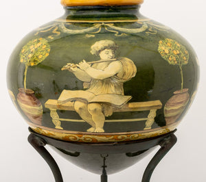 Italian Neoclassical Style Glazed Ceramic Vase (9887612174643)
