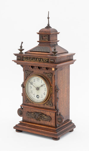 Black Forest Lenzkirch Oak Wood Mantle Clock (9887676301619)