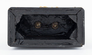 Empire Style Gilt Metal Ebonized Mantle Clock (9887677153587)