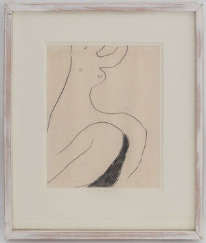 Roger Hilton Seated Female Nude Charcoal on Paper (9741255868723)
