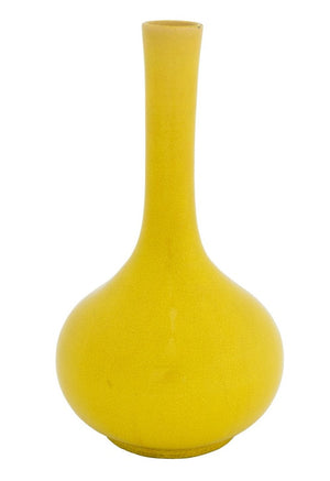 Chinese Yellow Glazed Porcelain Bottle Vase (9765851889971)