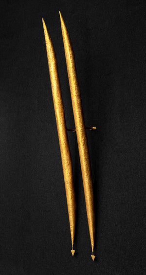 Jean-Jacques Argueyrolles Gilt Metal Sconces, Pair