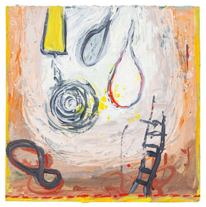 Elfi Schuselka Abstract Composition Oil on Paper