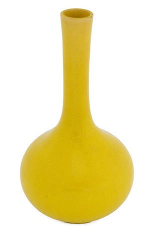 Chinese Yellow Glazed Porcelain Bottle Vase (9765851889971)