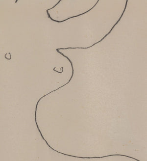 Roger Hilton Seated Female Nude Charcoal on Paper (9741255868723)